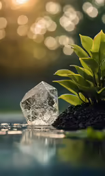 there is something clear and shiny on the table
