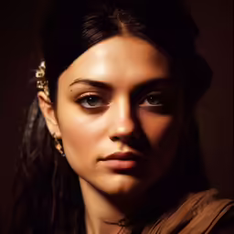 a woman is in dark light and has long hair