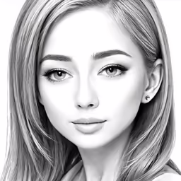 the woman is posing for a black and white photo