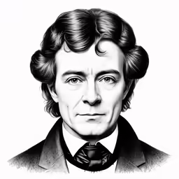 a black and white photograph of thomas adams
