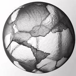 a large glass sphere with white highlights