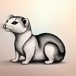 an animal is shown in the color of a drawing