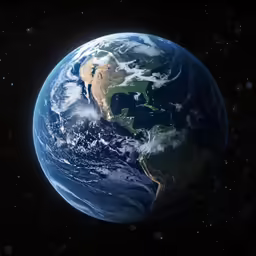 the earth from space, showing north africa