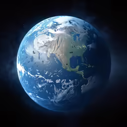 an illustration of the earth from space during the night