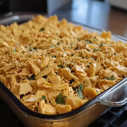 this dish contains pasta with some parsley on top