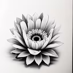 a black and white photo of a large flower