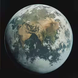 the planet earth showing india and africa