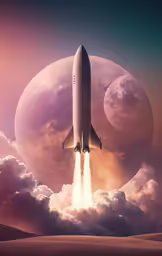 an image of a plane launch at night