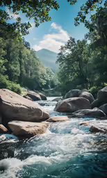 an artistic photograph of rocks in the water