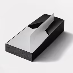 a empty black and white open box