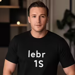 a male in a black shirt is posing for a picture