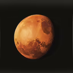 the large orange moon with black background