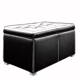 a bench with a large white lid on it