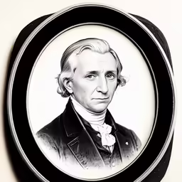 an old black and white portrait of a man