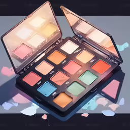 a close up shot of a makeup palette
