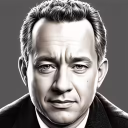 a man is shown in black and white he looks into the camera