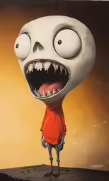 an illustration of a cartoon character with his mouth wide open