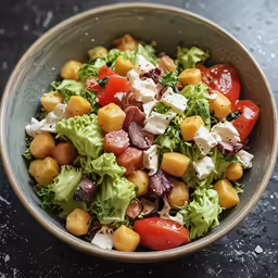 there is a bowl with vegetables and meat inside it