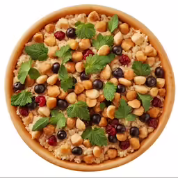 a bowl filled with various vegetables and rice