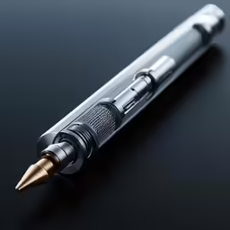a close up shot of a ballpoint pen