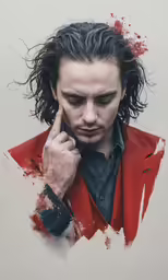 a person is holding their hands to his face