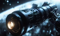 a camera mounted in the middle of a dark room