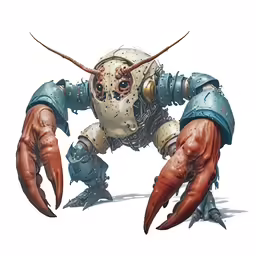 a humanoid is attacking another creature in an image
