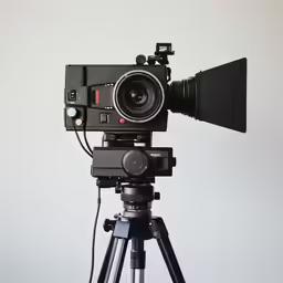 a very nice camera with some lights on it