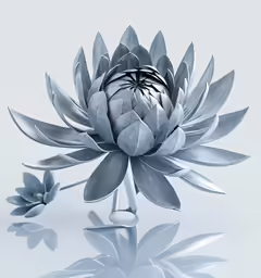 an artichoke with blue leaves on it