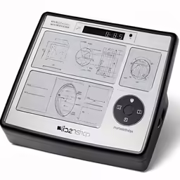 a clock is sitting on top of a box