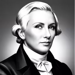 there is a black and white photo of the woman