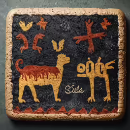 a square tile with the word equiptsis written on it