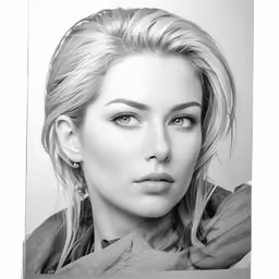 a woman in a photo is wearing long blonde hair