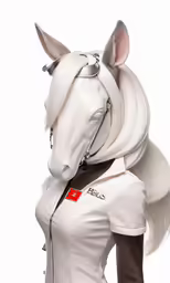 white horse dress up in very realistic fashion