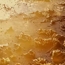 a picture of rocks and sand with mud on the ground