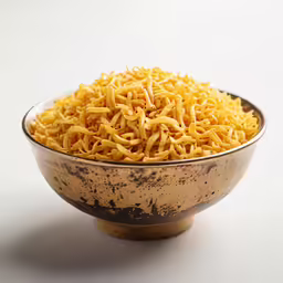 a plate filled with a mixture of macaroni and cheese
