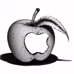 an apple that is made out of a rock