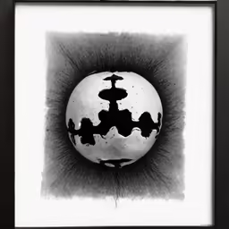 an artistic photograph in black and white of a strange looking object