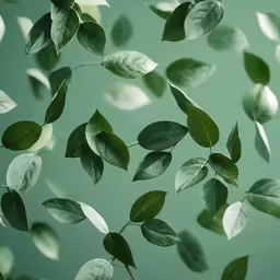 a bunch of leaves are being blown away by the wind