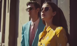 the man and woman are wearing sunglasses