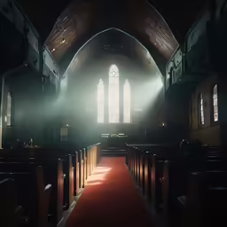 the sun is shining brightly through two stained glass windows