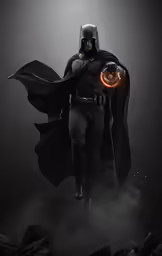 the dark knight is seen in this scene