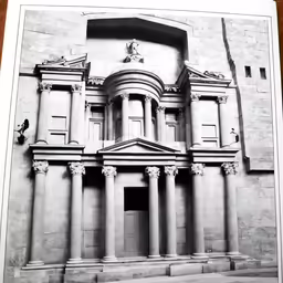 black and white photograph of a tall building