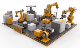 3d printing of machinery set on work platform