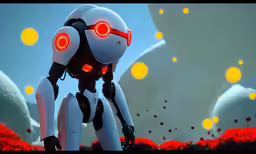 a humanoid that is standing in the grass