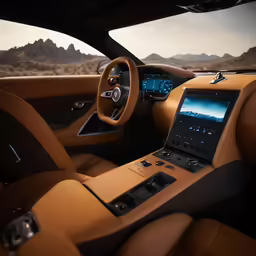 a car dashboard showing all the electronics and infotains