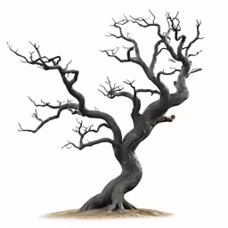 an old tree that is not growing on the ground