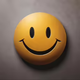 the face of a smiley face is drawn on a gray background
