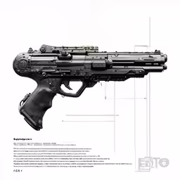 a diagram of the rifle and its components