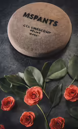 two red flowers are next to a rock with the name transplant